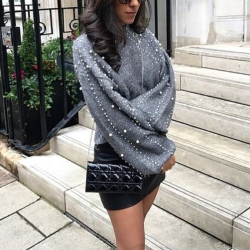 🍬HP🍬Zara cropped pearl sweater - Picture 8 of 13
